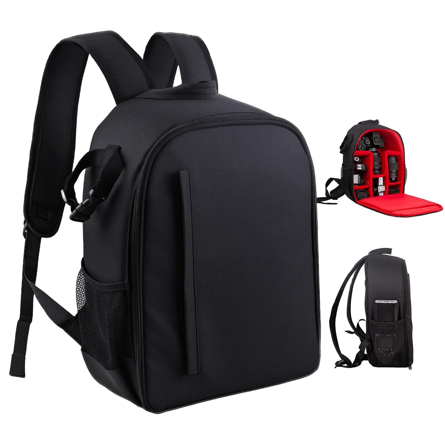 Zaino per fotocamera, LP Zaino unisex impermeabile per attrezzatura fotografica, custodia per fotocamera DSLR/SLR, obiettivi, treppiede e accessori, compatibile con Nikon, Canon, Sony, Olympus, Panaso