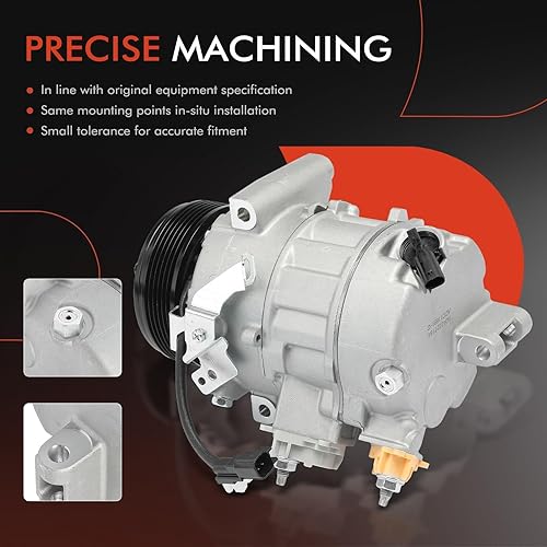 Miniatura 5 de A-Premium Compresor de aire acondicionado con embrague compatible con Ford Range 2019 2020 2021 2022 2023 2.3L