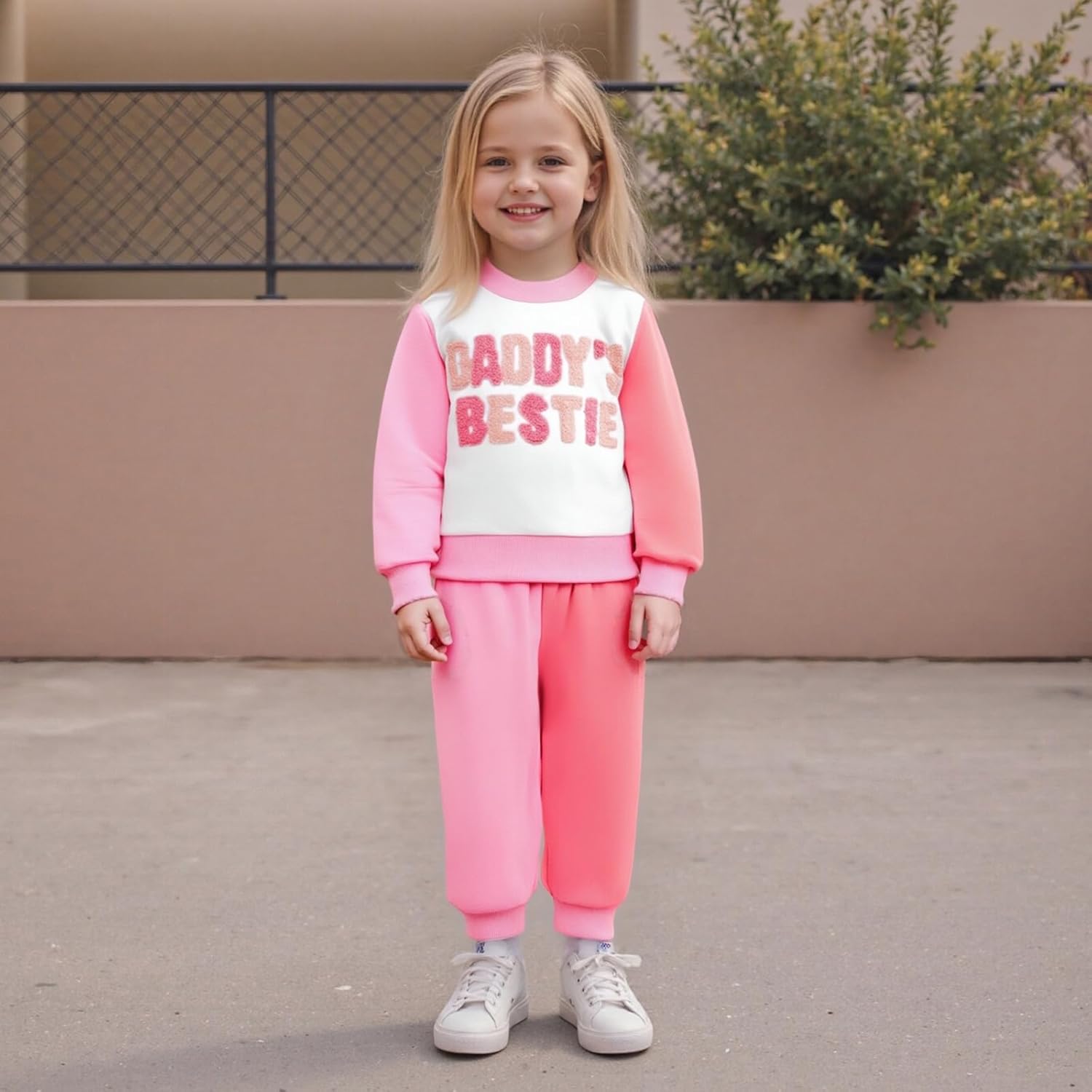 Sejardin Toddler Baby Girl Fall Clothes Infant Outfit Letter Print Long Sleeve Pullover Sweatshirts and Jogger Pants Set - Image 2