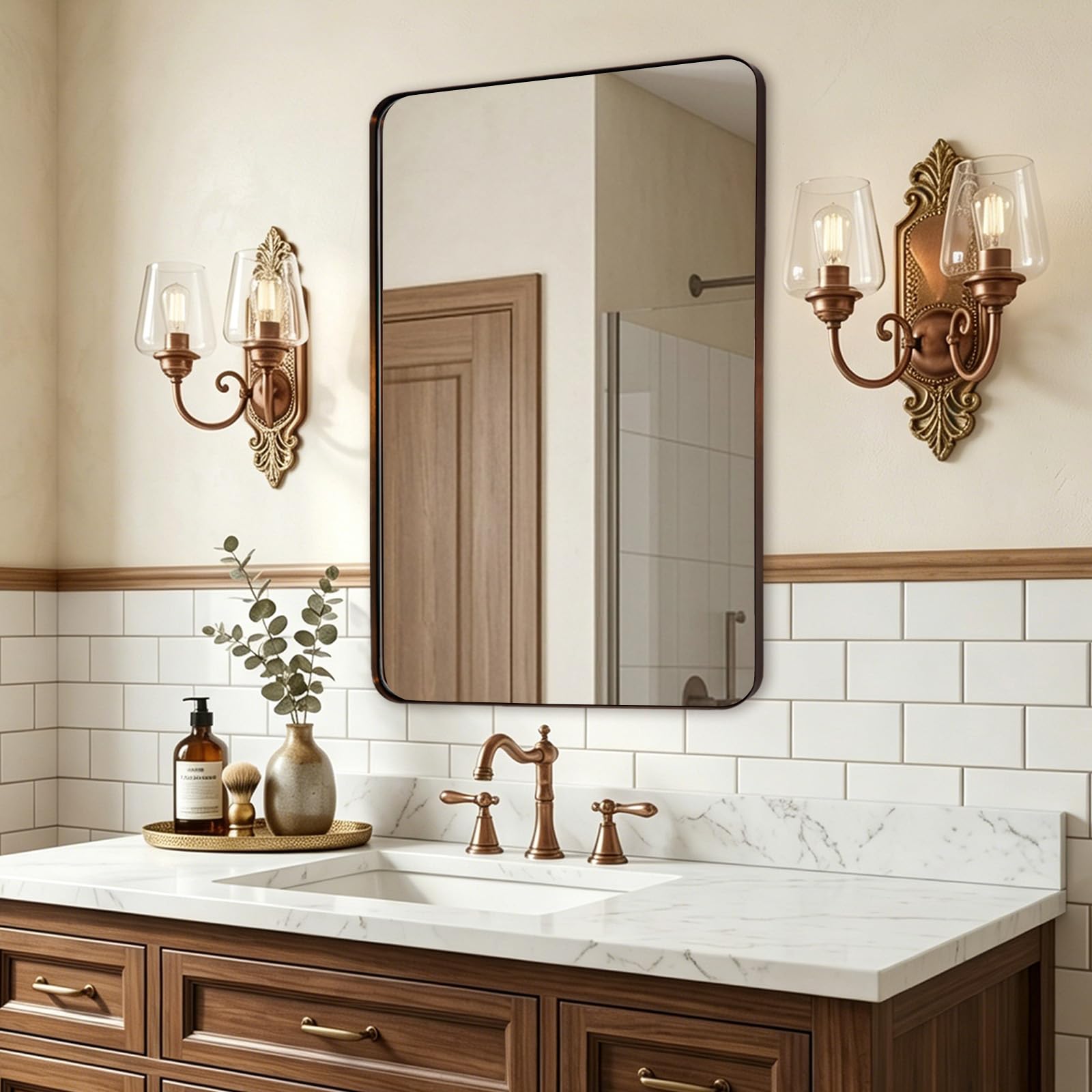Amazon.com: ANDY STAR Wall Mirror for Bathroom, 24