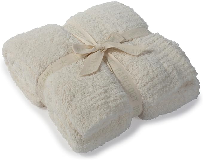 Barefoot Dreams CozyChic Throw - Cream - 54 x 72 in