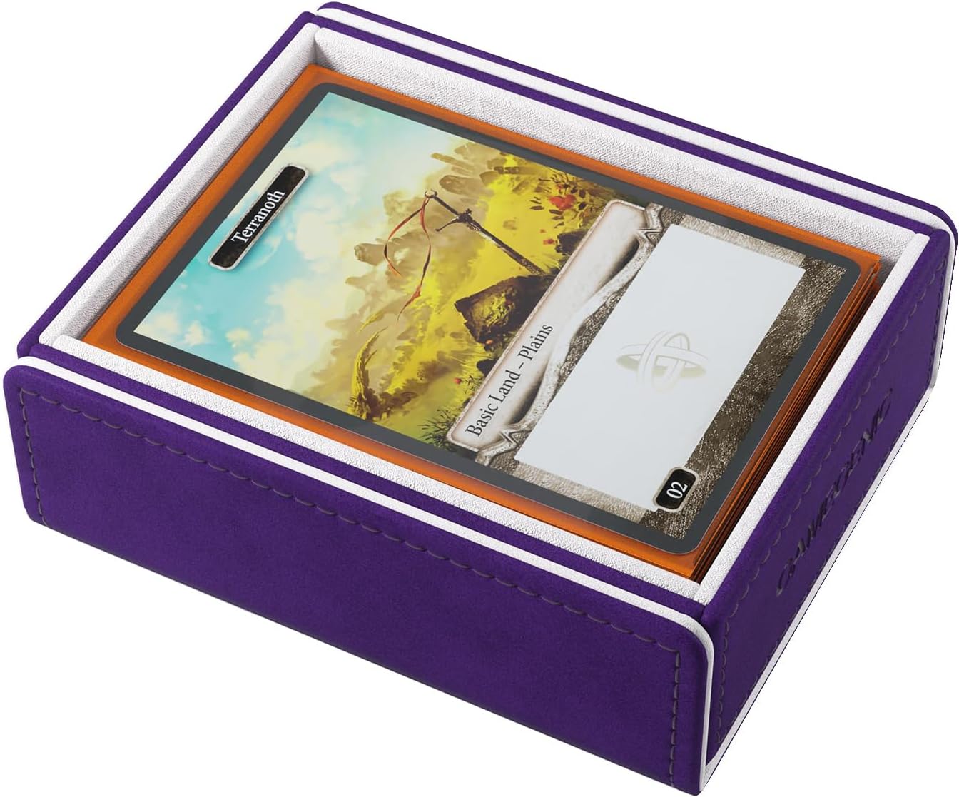 Token Keep - Premium Token Box for Safe Storage, Fits Dungeon 1100+ and Dungeon S 550+, Holds Tokens, Dice, and Cards, Fully Usable During Gameplay, Purple/White Color, Made by Gamegenic