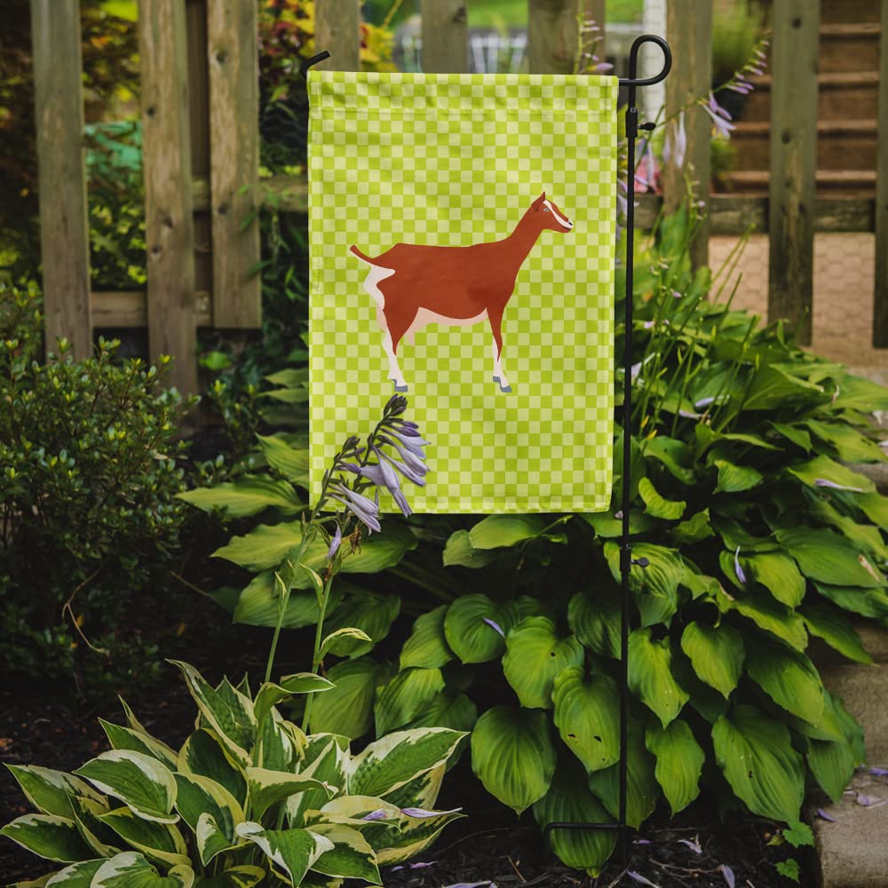 Caroline's Treasures BB7707GF Toggenburger Goat Green Flag Garden Size , Small, multicolor