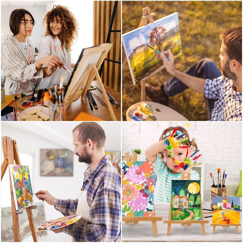 Tele Bianche per Dipingere 6 Pezzi Canvas Cotone Pittura 30x20 20x15 15x10 20x20 15x15 10x10cm