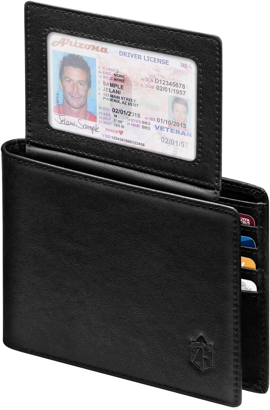 Zitahli Wallet for Men, Slim RFID Blocking Leather Bifold Wallet, Holds Up to 12 Cards, Minimalist Front Pocket Wallet with 2 ID Windows & Cash Slot, Thin Credit Card Holder, Gift for Men