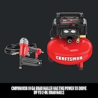 Vista 5 de CRAFTSMAN Kit combinado de clavadora Brad y compresor de aire con manguera (CMEC1KIT18)