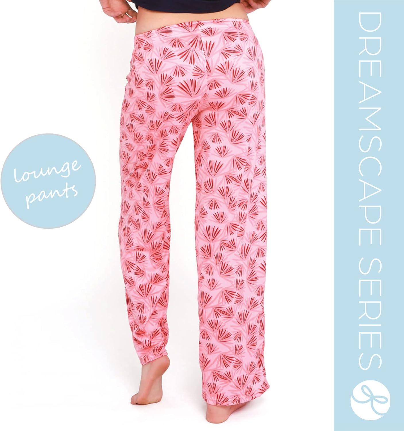 Hello Mello Signature Lounge Pants Womens Soft Pajama Bottoms Elastic Waistband Drawstring Tie - Image 4