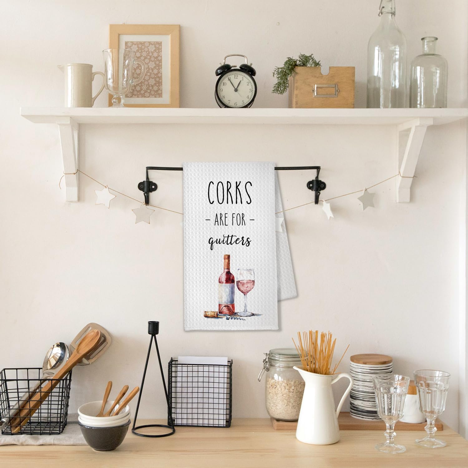 Funny Wine Kitchen Towels,Wine Gifts for Women Men,Funny Bar Dish Towels for Kitchen Decor,16x24 Inch - Image 5