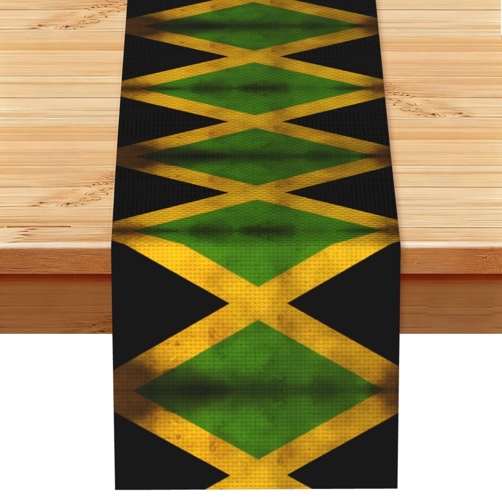 Hgiuydrd Old Jamaican Flag Print Table Runner World Cup-Themed Dining Table Decor For Coffee Dining Table And More