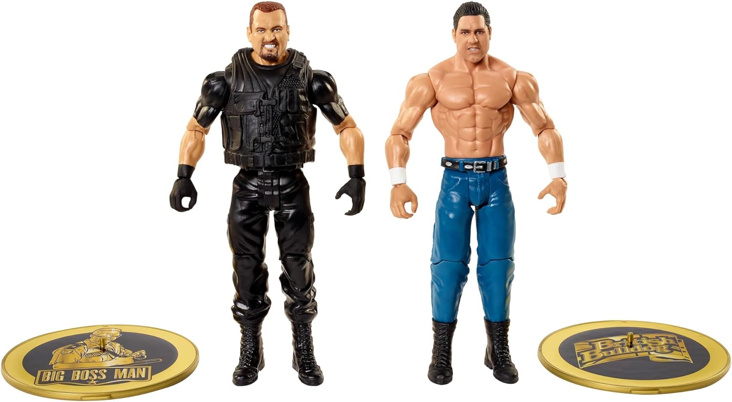 ​WWE MATTEL British Bulldog vs Big Boss Man Championship Showdown 2 Pack 6 in Action Figures High Flyers Battle Pack for Ages 6 Years Old and Up​