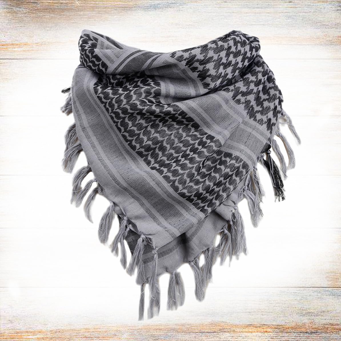 Sciarpa Militare in Cotone Quadrata Stile Arabo per Uomo Unisex, Scaldacollo per Inverno e Attività All'aperto, Protegge dal Sole e Mantiene Caldo Collo