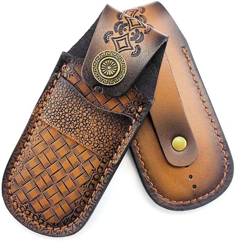 1PC Knife Sheath, Leather Protective Cover for Belt with Snap Closure Fits for Search, Rescue, Picnic