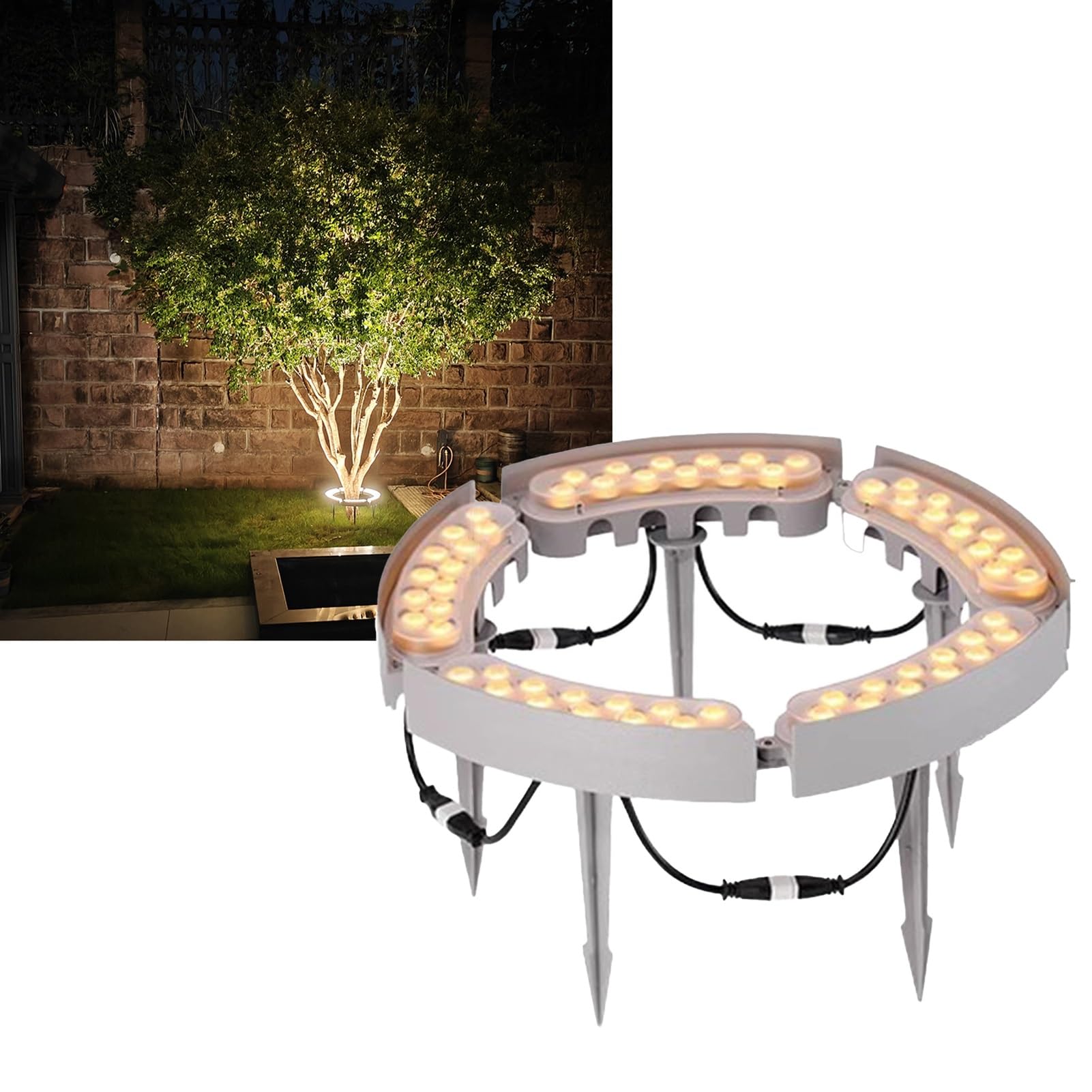 Luce per albero ad anello DC24V12W, faretto per esterni