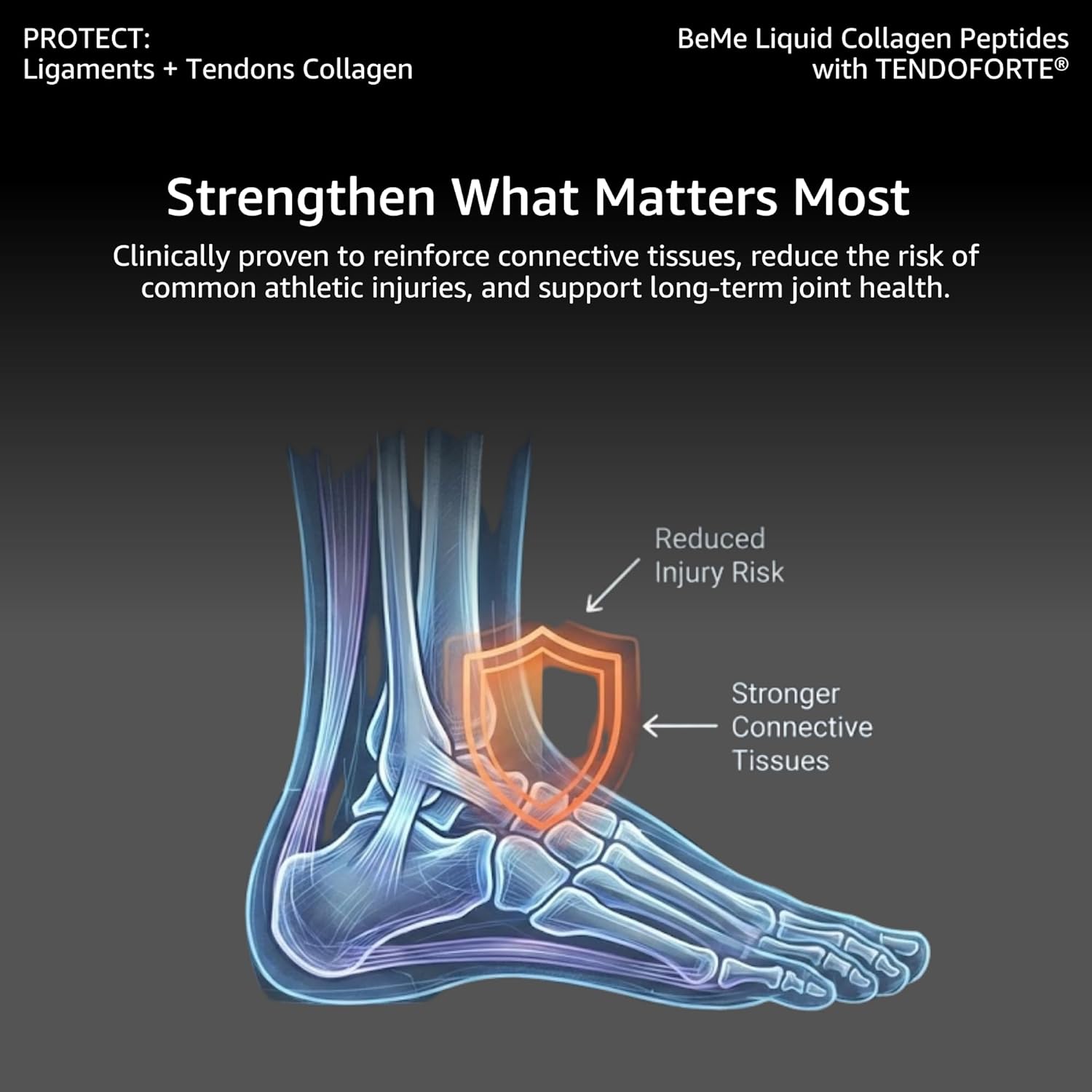 BeMe Tendon and Ligament Supplements - 5,000mg TENDOFORTE Collagen Peptides for Tendon Repair Supplement and Ligament Repair - 15 Liquid Grapefruit Sachets - Image 5