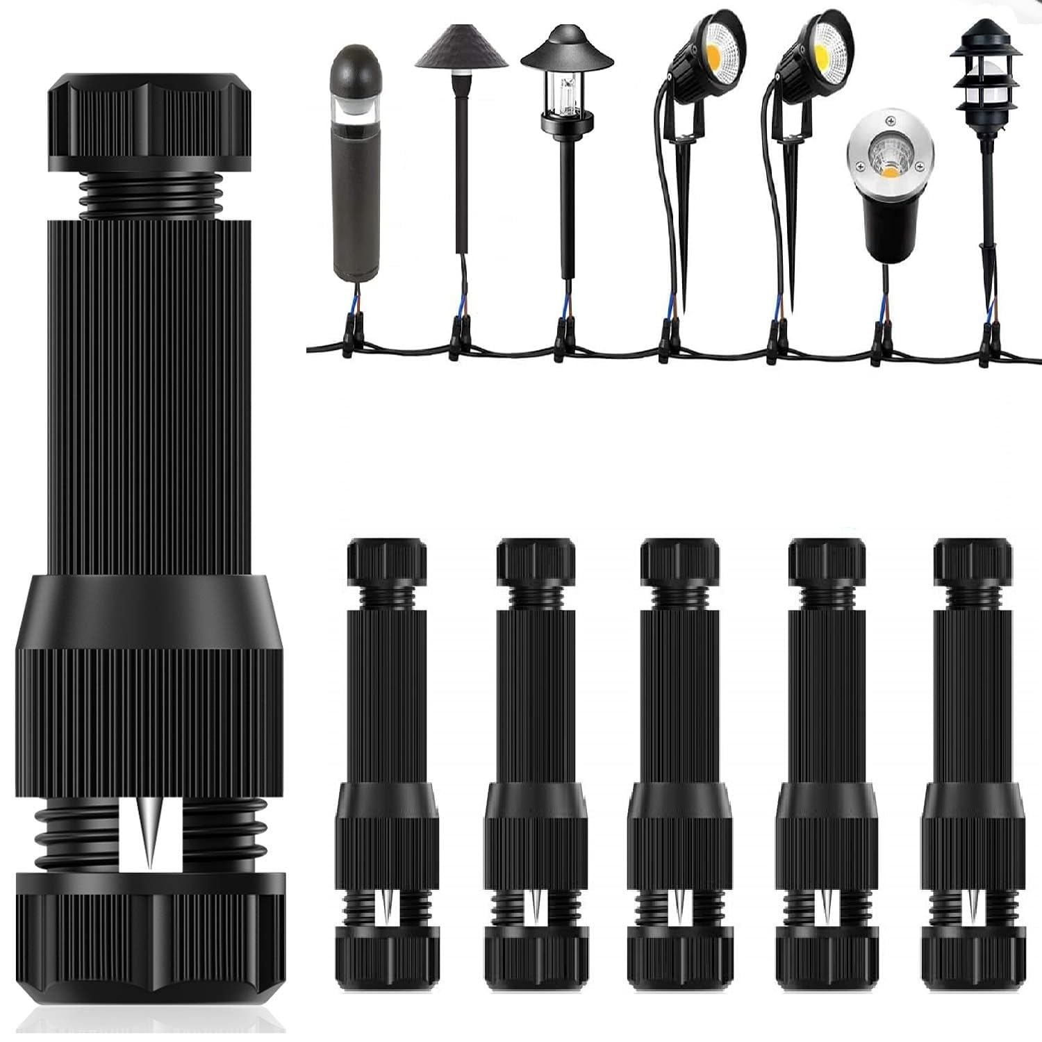 cetlo Low Voltage Landscape Lighting Cable with Waterproof connectors Outdoor Garden Pathway Yard Lawn Lights Compatible Wire-image-7