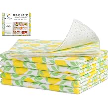 Cooyes 6 Pack Polyester Shelf Liners for Kitchen Cabinets, 12" 24", Non-Slip Refrigerator Liners Machine Washable, Refrigerator Drawer Mats for Glass Shelves and Kitchen Cabinets