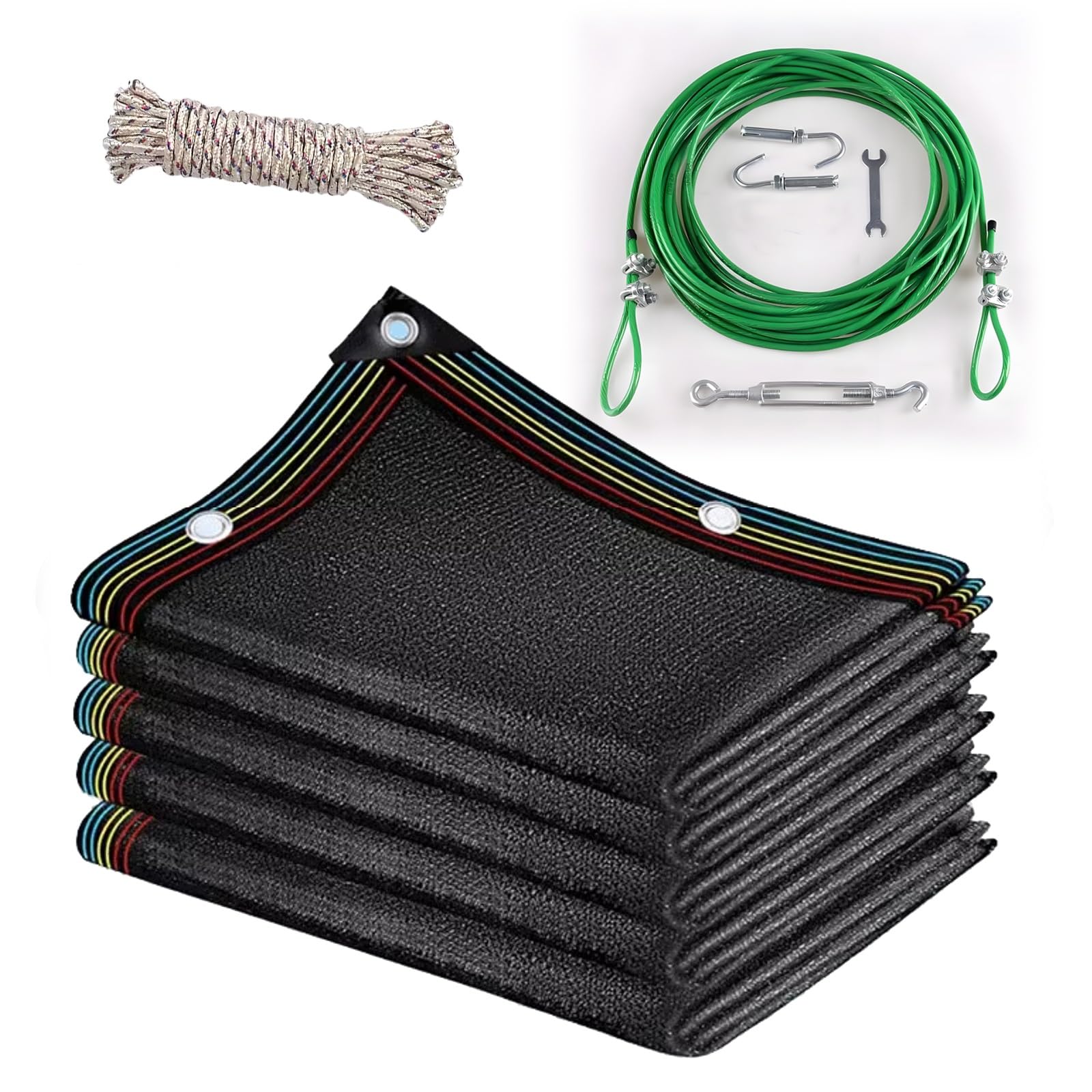 Tissu d'ombrage respirant en HDPE 8x9m bâche anti-UV avec œillets pour serre