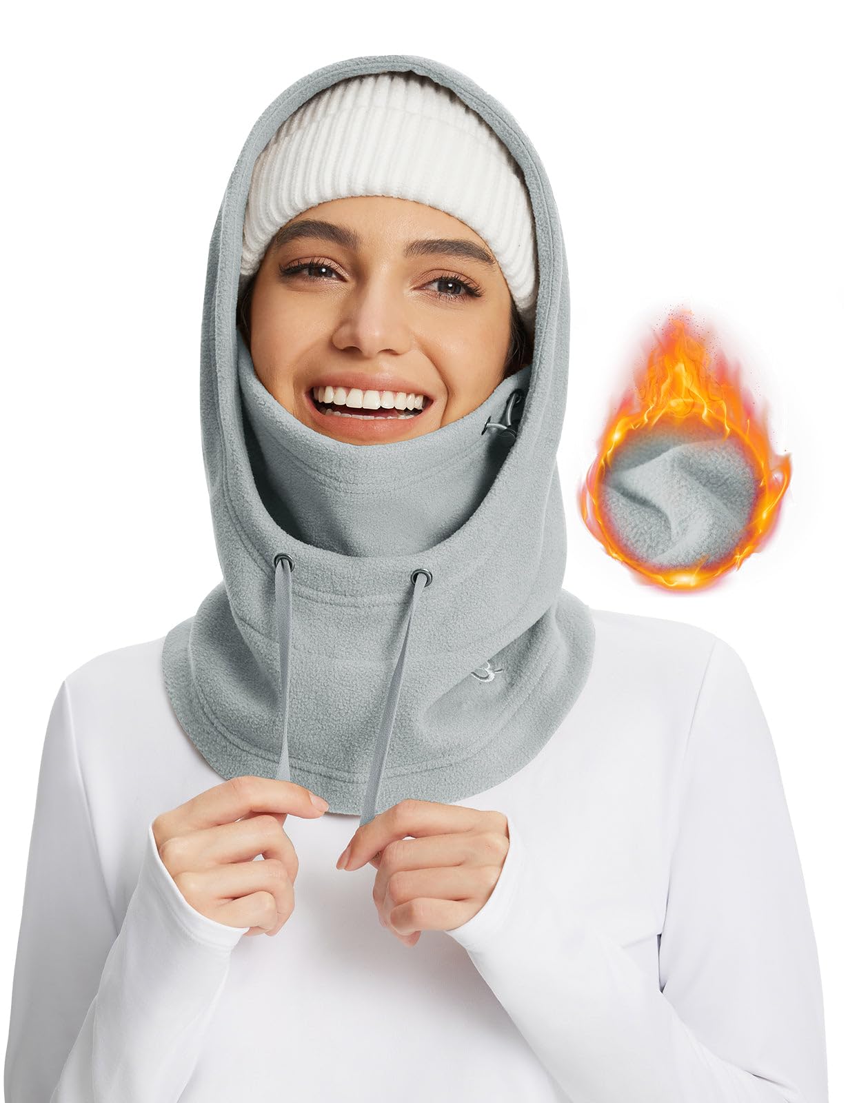 baleaf Fleece Balaclava Face Mask Thermal Ski Mask for Women Winter Hats Face Cover Hood Cold Weather Gear