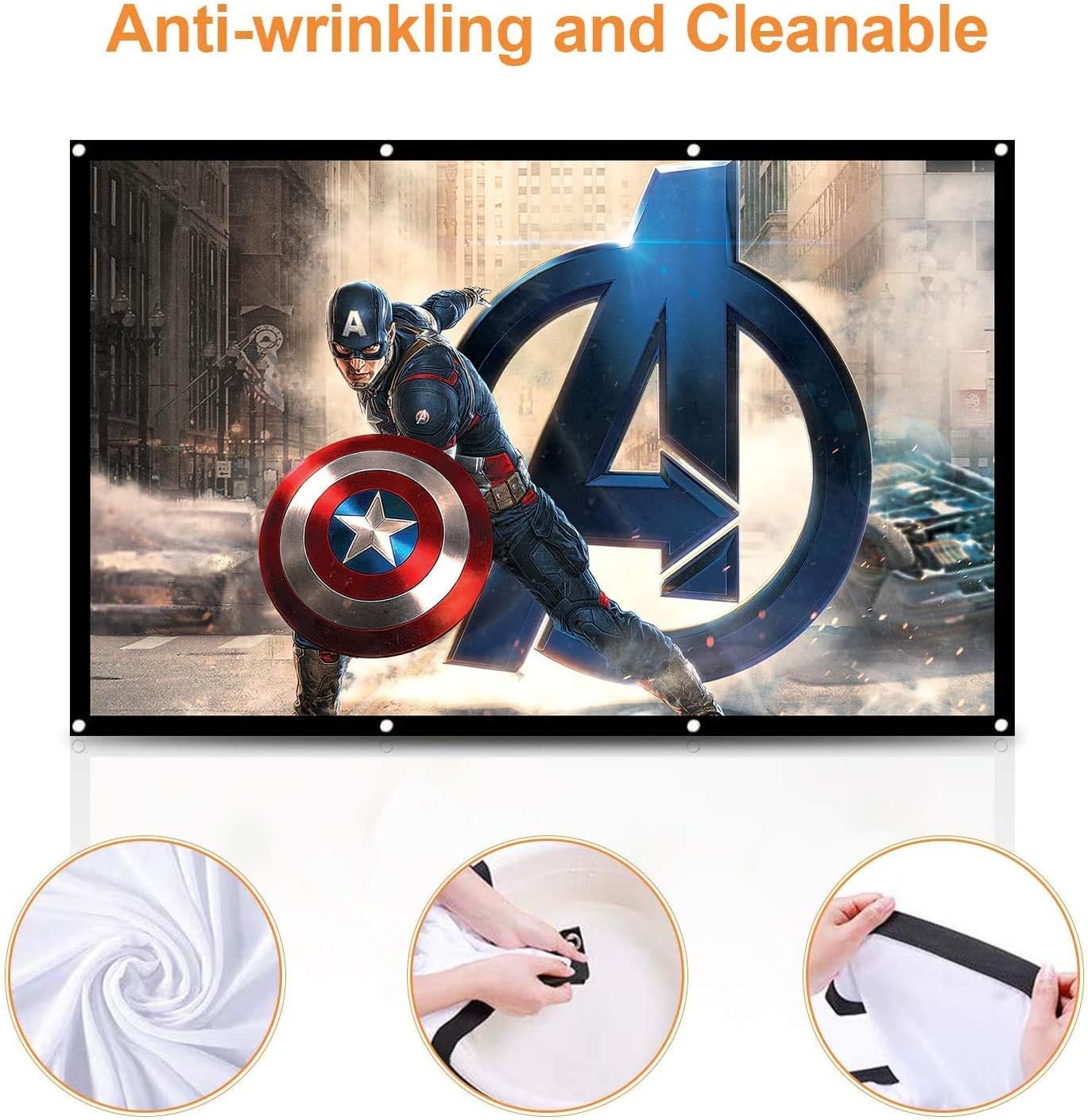 Popular Wsky Projector Screen, 120 inch HD Foldable Portable Outdoor Projection Screen, Anti-Crease 16:9 Movie Screen for Video Projector Best Home Theater Movie Party Class (Black) Best Wsky Projector Screen, 120 inch HD Foldable Portable Outdoor Projection Screen, Anti-Crease 16:9 Movie Screen for Video Projector Best Home Theater Movie Party Class (Black)