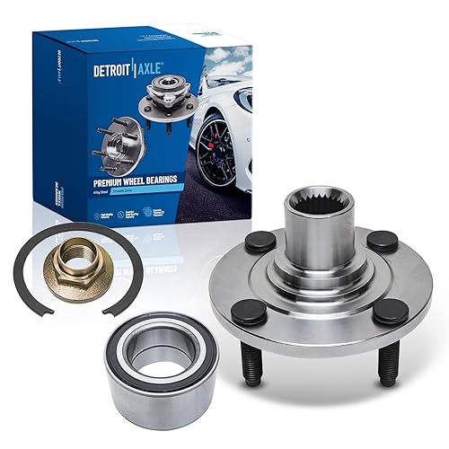 Miniatura 195 de Detroit Axle - Cubo de rodamiento de rueda delantera para Jeep Grand Cherokee Wrangler Wagoneer Comanche TJ Juego de montaje de bujes de rodamiento