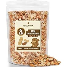 6 LB - Raw Shelled Peanuts for Squirrels, Out of Shell Peanuts for Birds and Wildlife- Squirrel Food, Wild Bird Seed - Grown in The USA