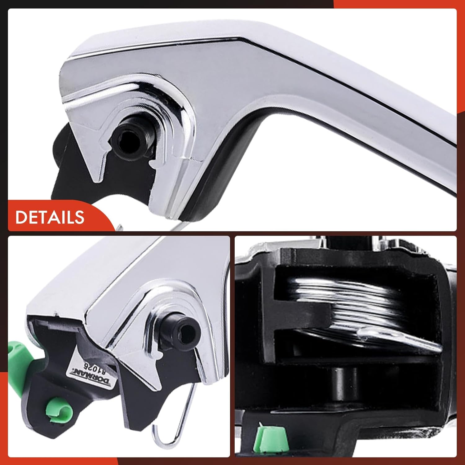 A-Premium Front or Rear Passenger Side Interior Door Handle Compatible with Ram 1500/4500/5500 2011-2018, 2500/3500 2011-2019, 1500 Classic 2019 & Dodge Ram 1500 2009-2010, Ram 2500/3500 2010, Chrome