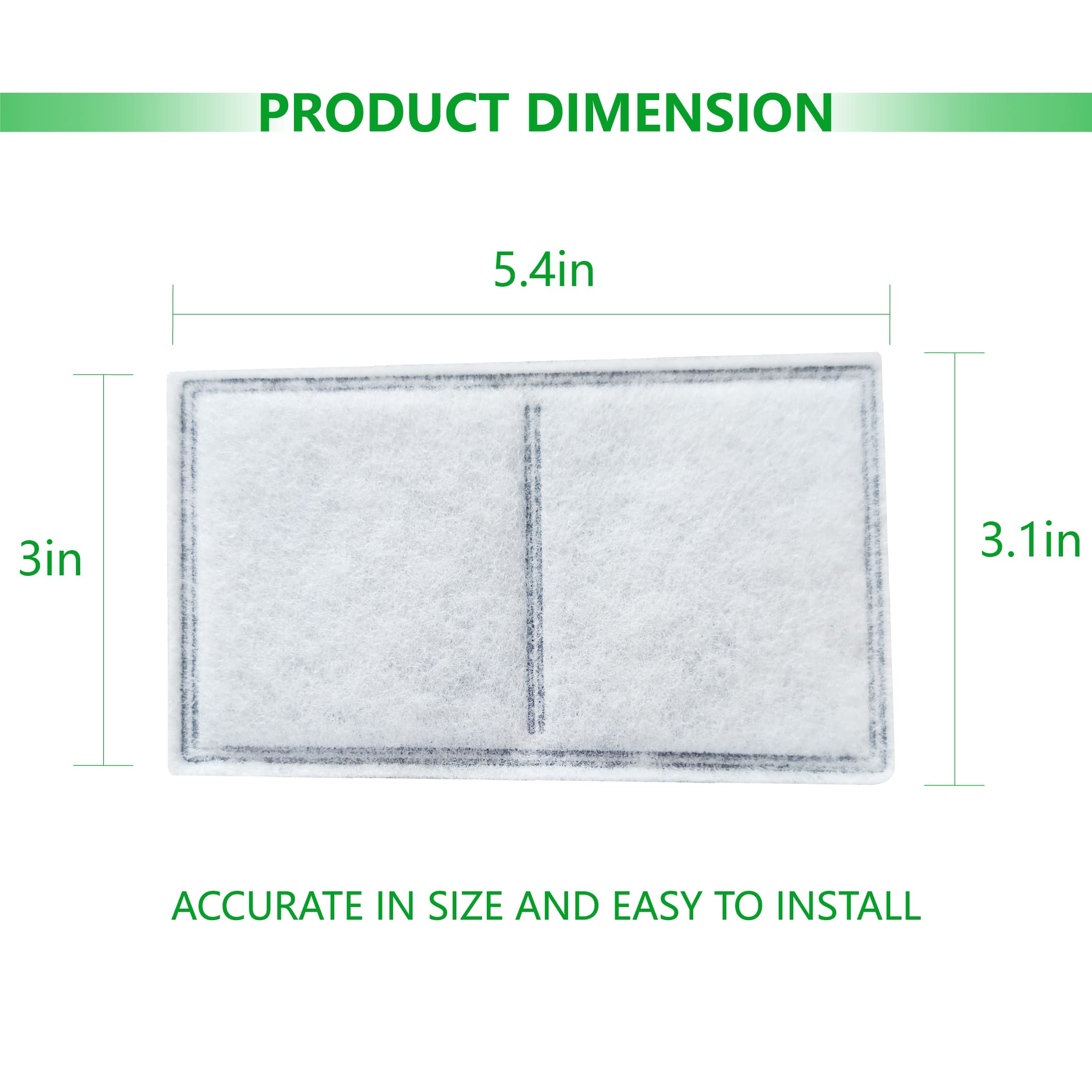 Paquete de 12 filtros de carbón de carbono de repuesto para fuente de mascotas Drinkwell Platinum, filtros de carbón para fuente de agua para perros y gatos