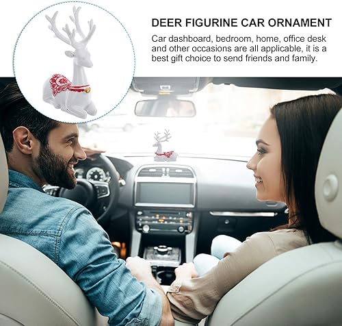 Miniatura 2 de Wakauto Adornos de ciervo, decoración de juguete para Salas de Casa, decoración interior de automóvil, figuras de reno, accesorio de decoración de