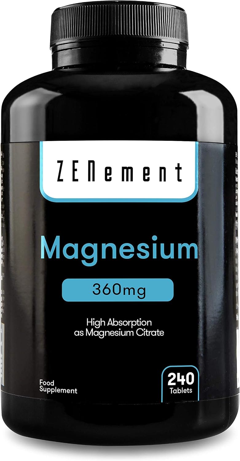 Magnesium Citrate, 240 Vegan Tablets, 240 count (Pack of 1)