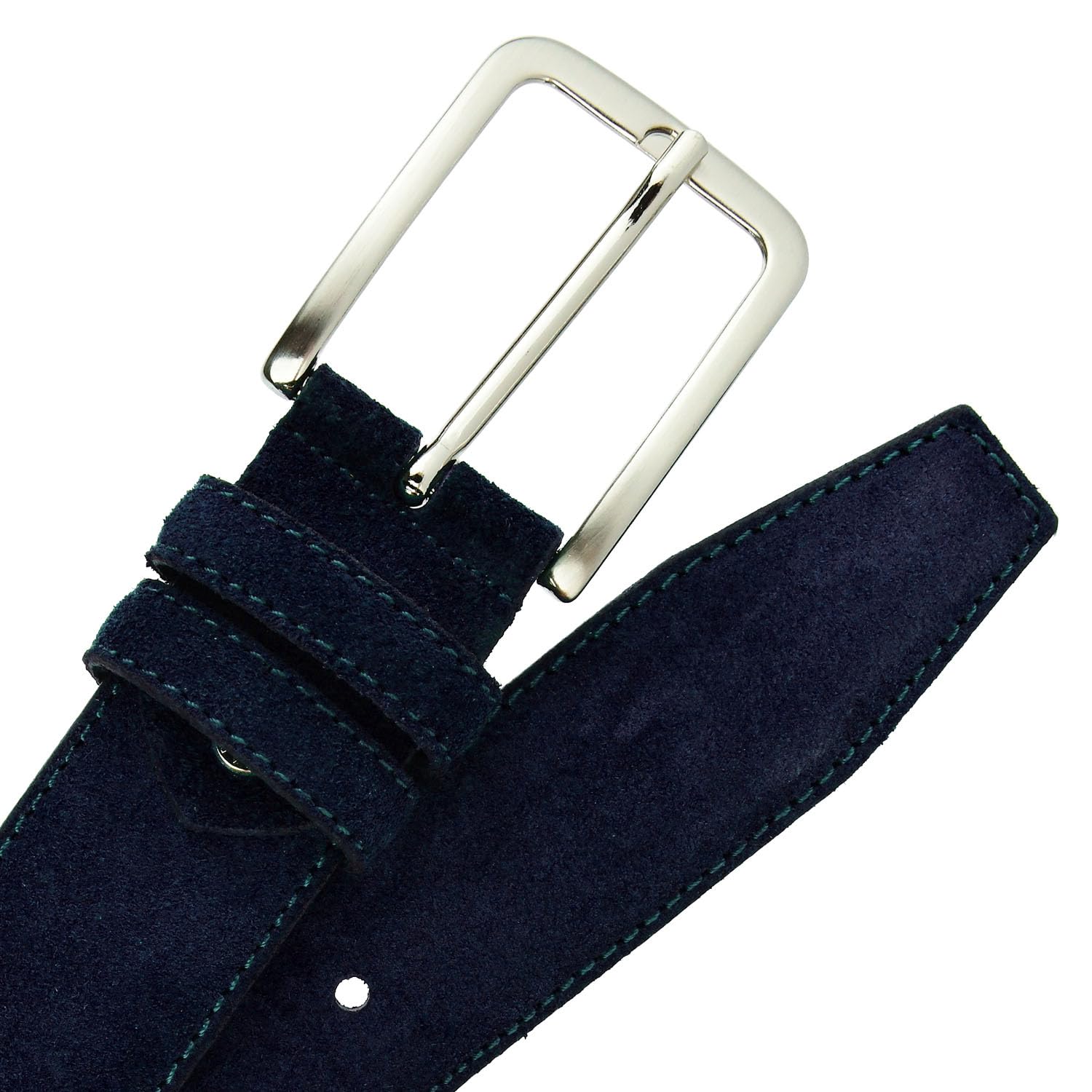 Cinturón de Gamuza para Hombre y Mujer, Piel Auténtica, Made in Italy, Ajustable