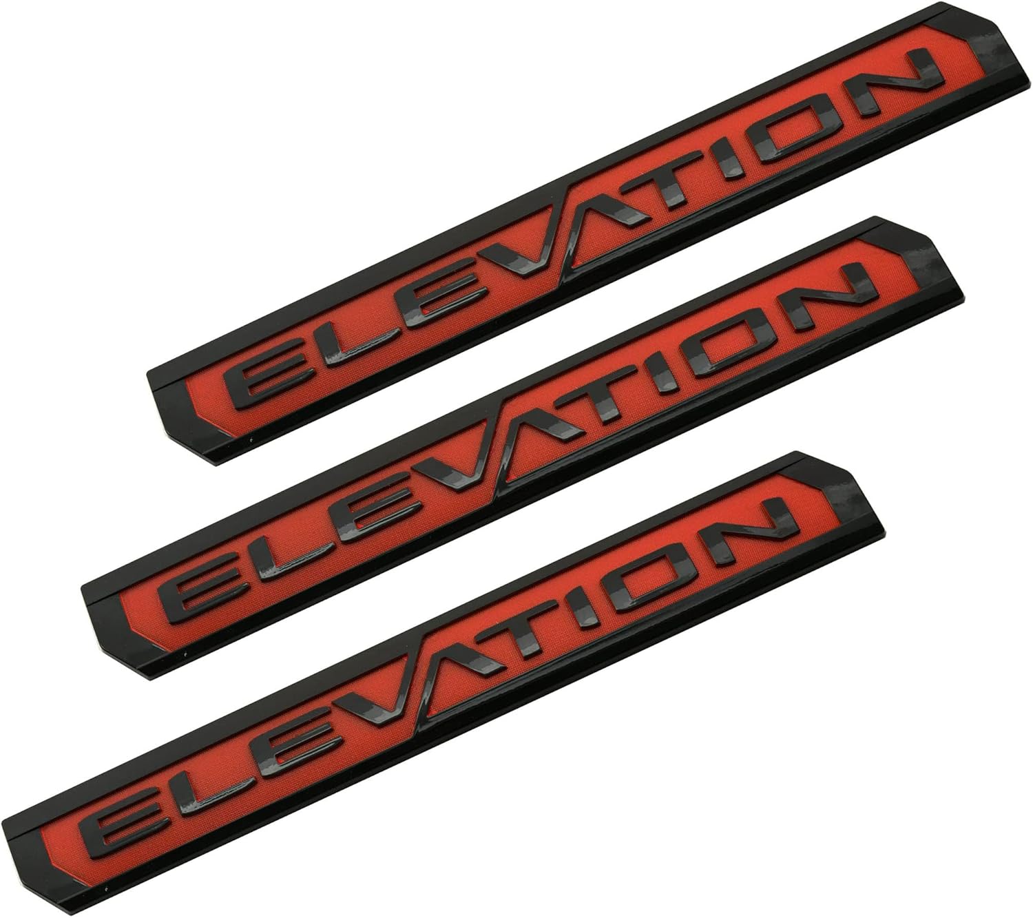 3pcs 2019-2021 Elevation Emblems Door Tailgate Badge Replacement for Sierra 84682634 (Shiny Black)