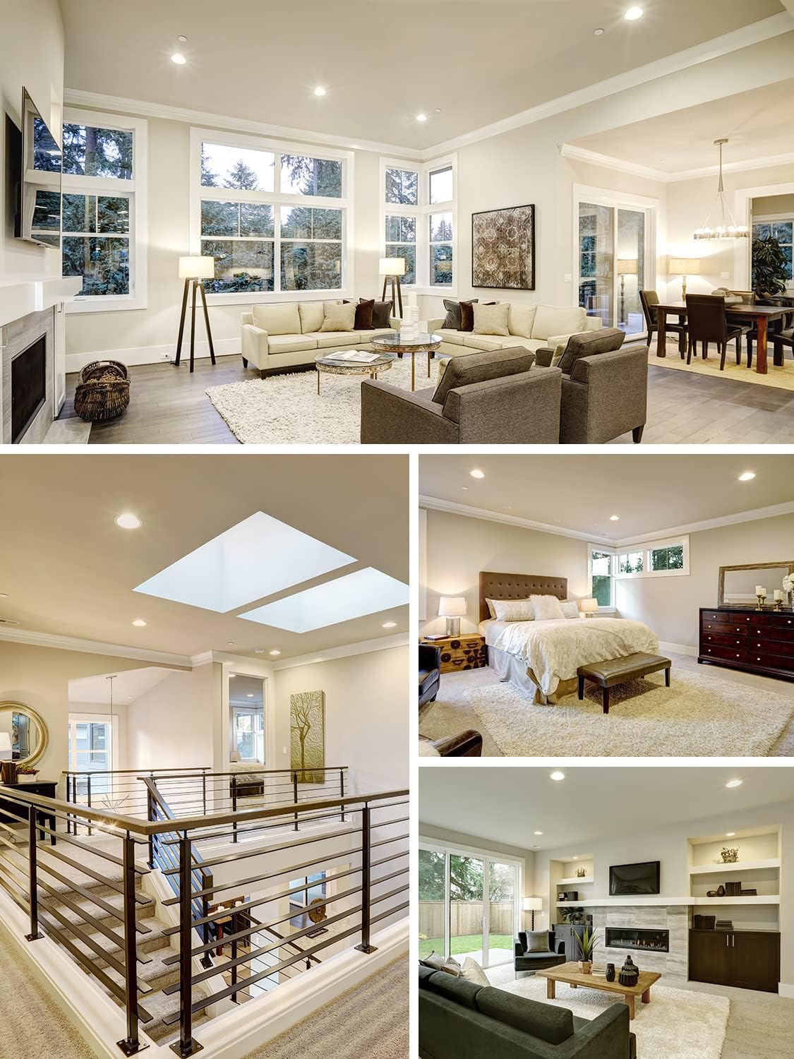 12 Pack 6 Inch Ultra-Thin LED Recessed Lighting with Junction Box, 900LM High Brightness, 4000K Cool White, Canless Wafer Downlight, 12W=120W Eqv, Dimmable Slim LED Ceiling Light, ETL Certified