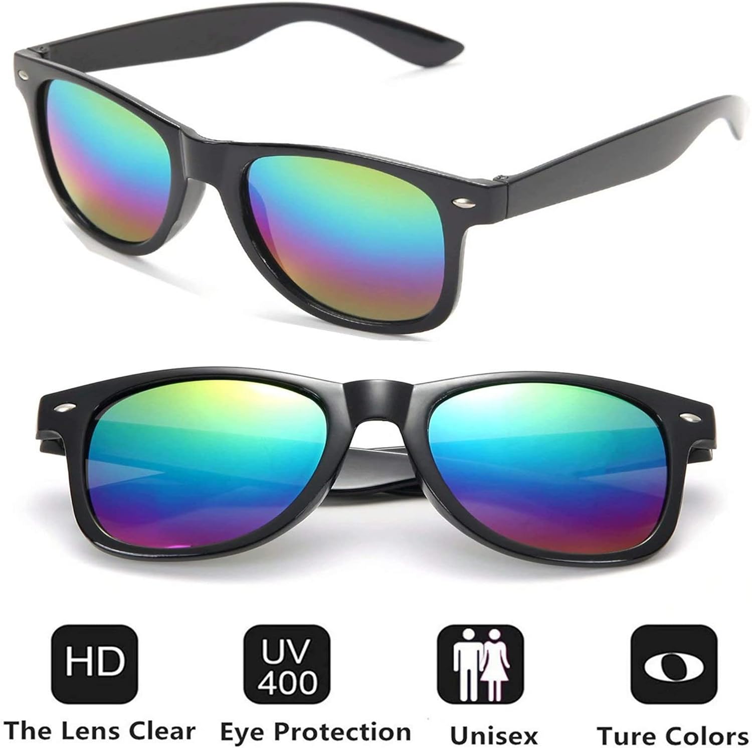 Eyegla Sunglasses Bulk Party Sunglasses Pack 80s Shades Eyewear Set for Men Women 8/10/20/30Pack