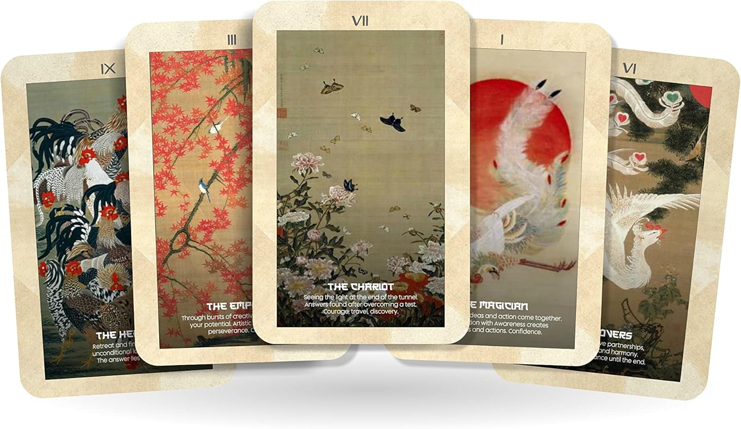 Ibiza Tarot Ito Jakuchu Tarot - Major Arcana Cards | Fortune Telling Tarot Cards Deck for Beginners | Authentic Tarot Experience - Set of 23 Cards
