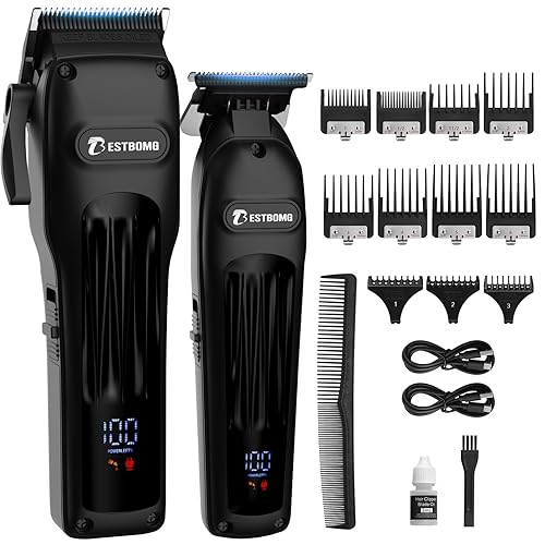 BESTBOMG® Professional Hair Clippers for Men, Professional Barber Clippers and