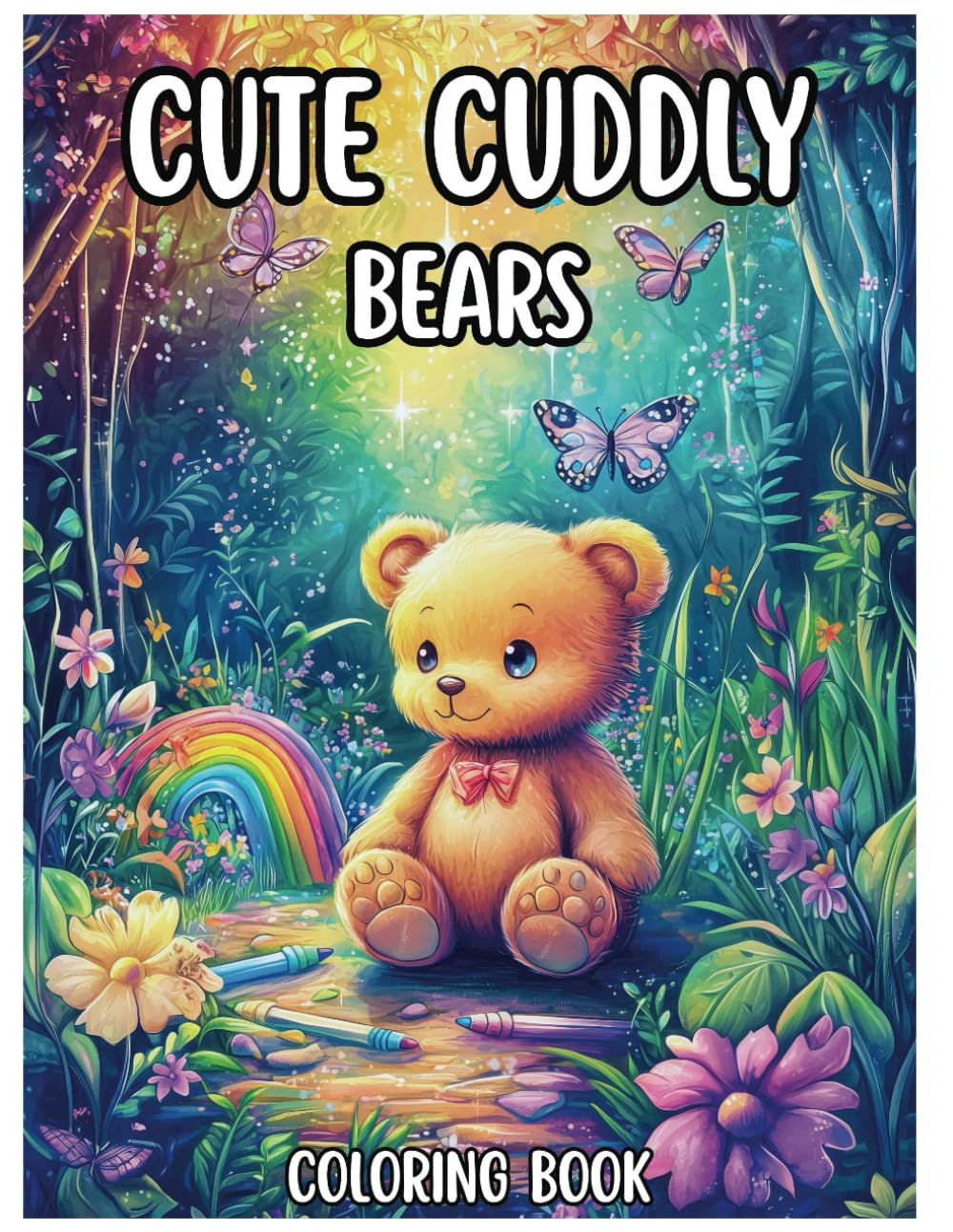 Cute Cuddly Bears: Fun Coloring book for kids.