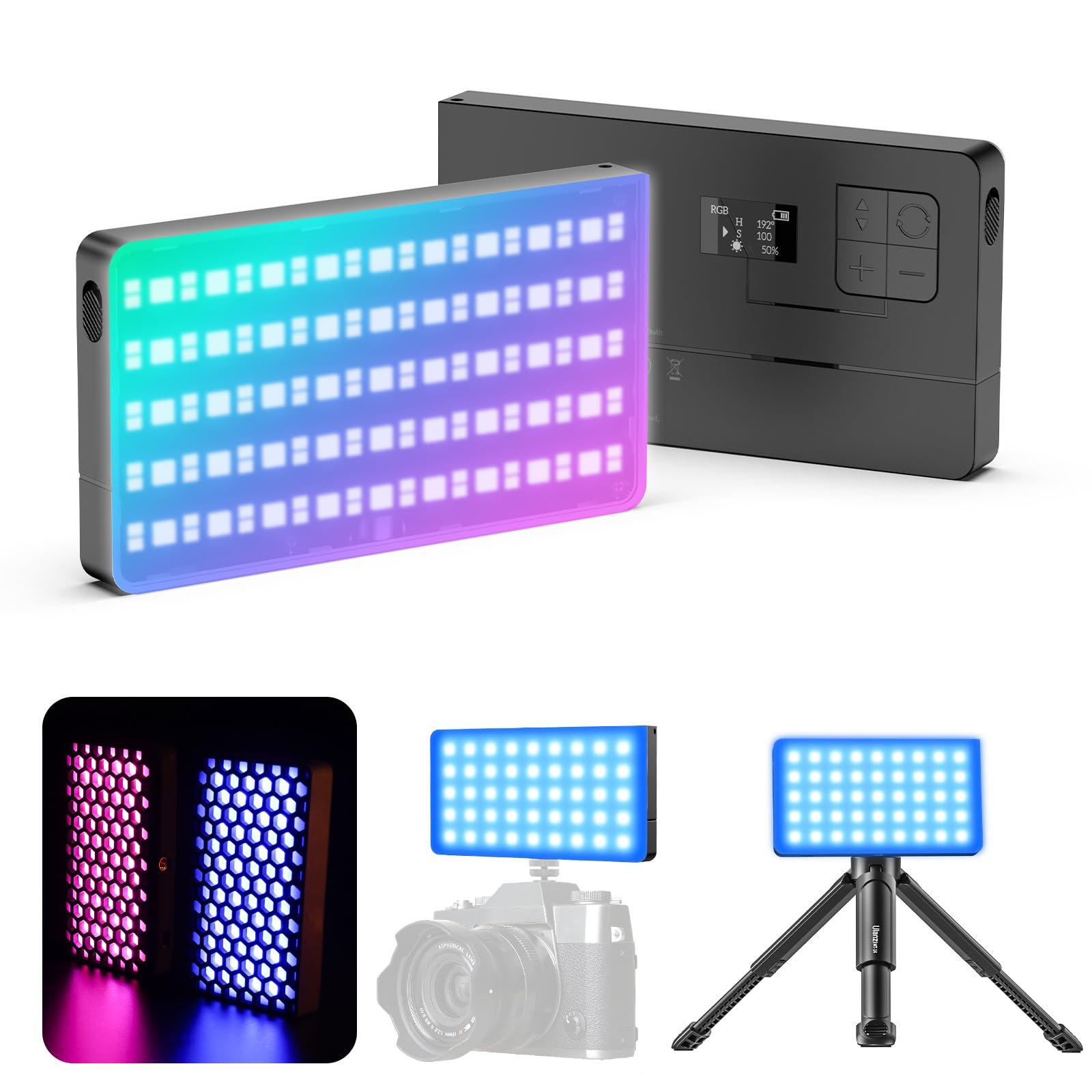 Amazon | ULANZI LT002 RGBビデオライト 4000mAh 小型ポータブルLED