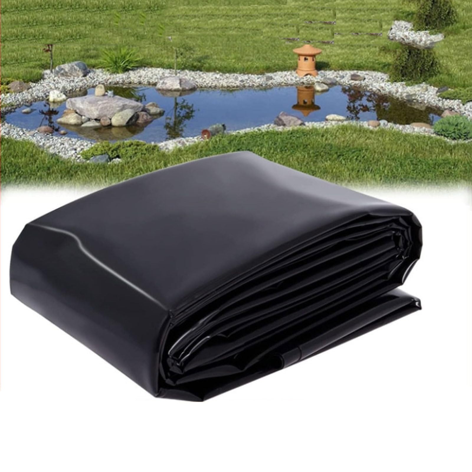 Bâche de bassin en PEHD 0,5 mm pour aménagement paysager de jardin 10m
