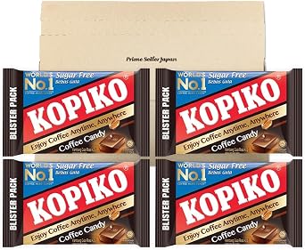 Copico PSJBOX Coffee Candy, Sugar Free, Sugar Free, Blister Pack, 1.1 oz 32 g x 4 Bags, Large Capacity, Individual Packaging, Portable, Indonesian Sweets