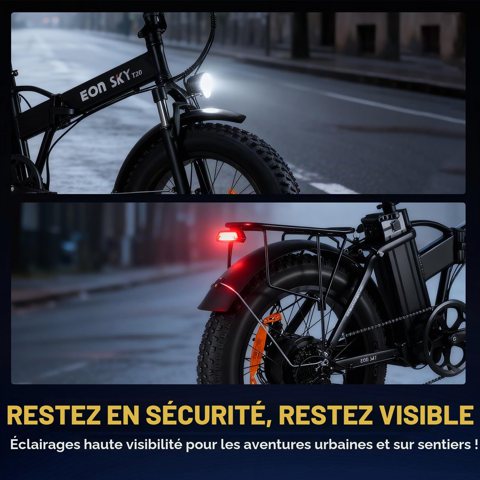 Velo Electrique Homme，20 inch Velo Electrique Homme 48V 15.6Ah Batterie, Velo Pliant Adulte 7 Vitesses avec écran，25 km/h avec Moteur de 250 W
