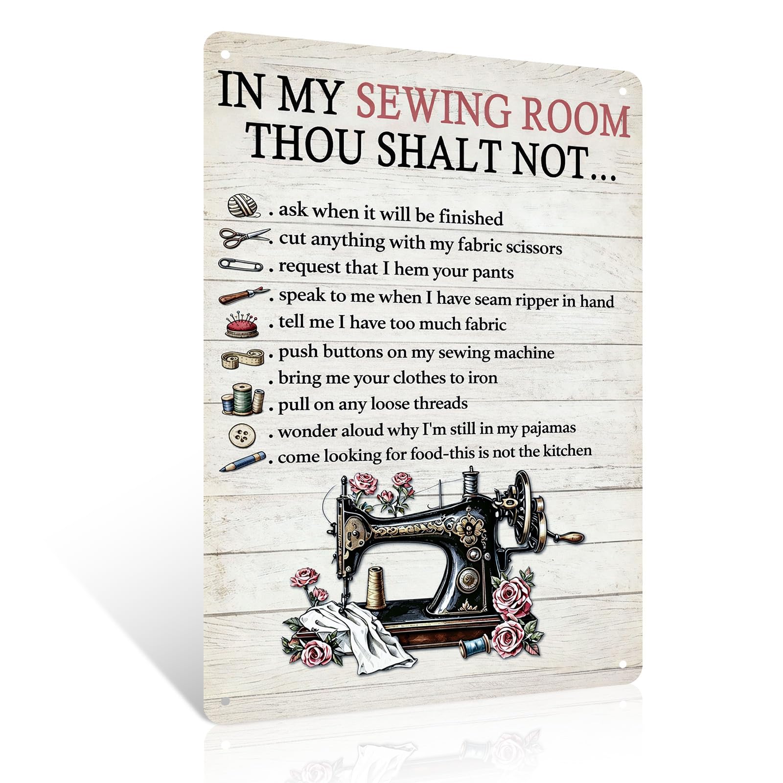 Ulord in My Sewing Room Metal Signs 8x12 Inches Retro Wall Art