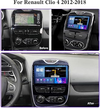 Android 11 Car Radio for Renault Clio 4 2012-2018, 9 Touch Screen Car Stereo Multimedia Player Autoradio with Bluetooth WiFi GPS Mirror Link+Backup Camera
