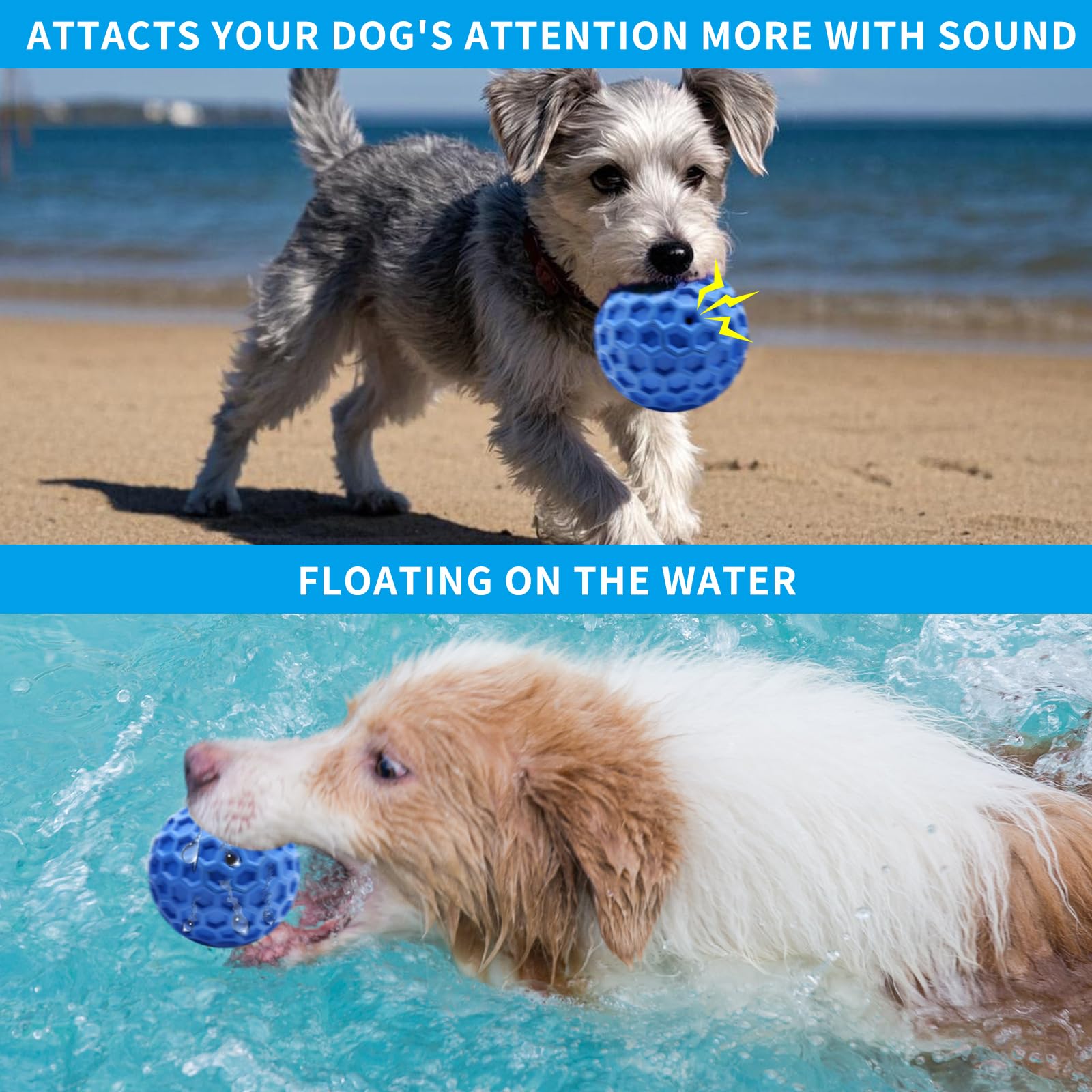 woeita Indestructible Squeaky Dog Ball - Image 4