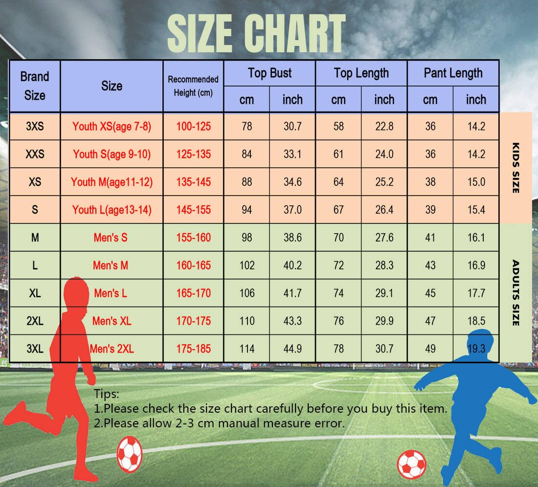 Equipación de Fútbol Personalizada Camisetas de Fútbol Personalizadas para Adultos y Niños Personalizado Conjunto de Fútbol con Nombre y Número