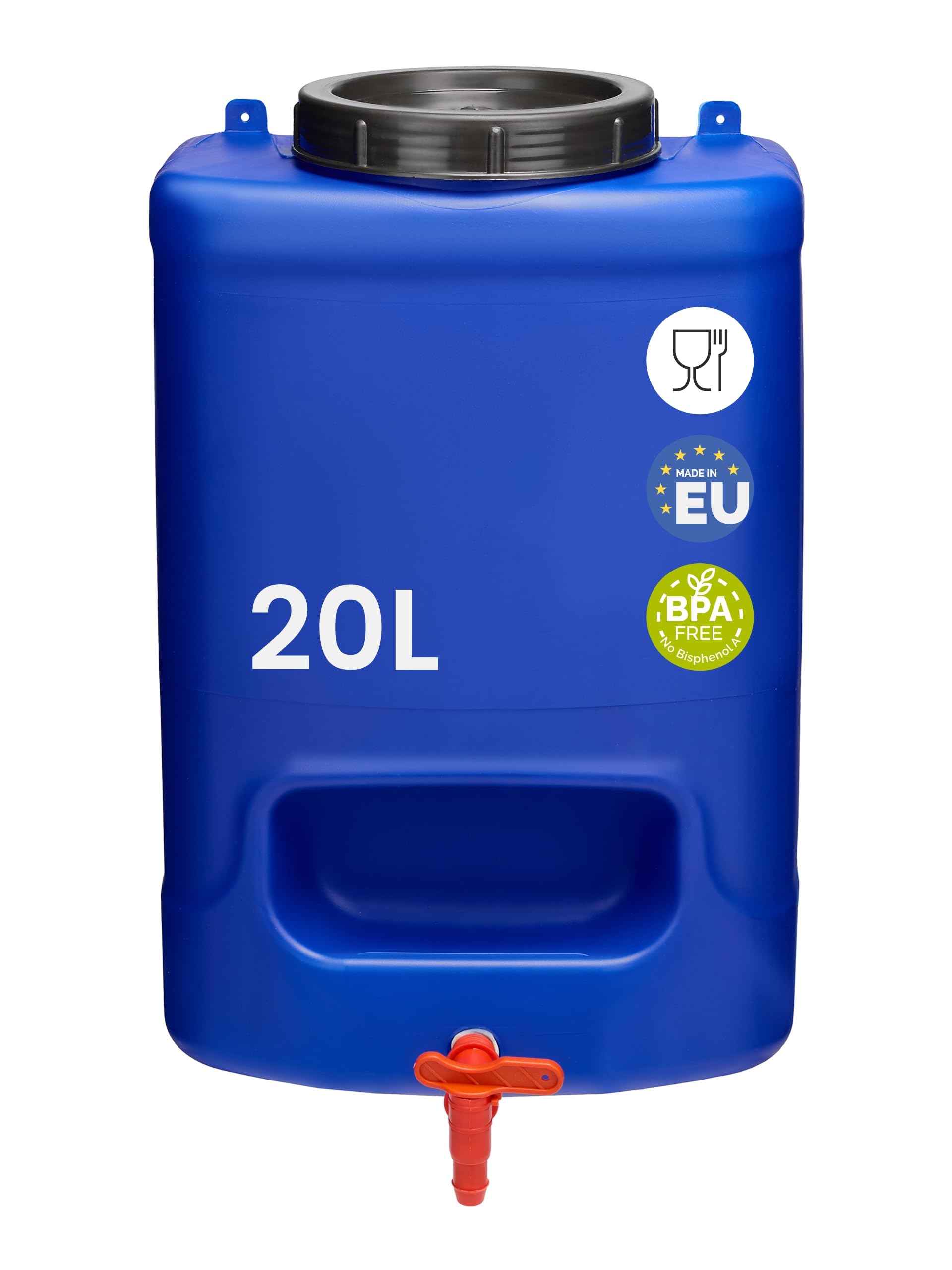 Jerrican Eau 20L avec Robinet sans BPA Alimentaire Etanche Camping Car Bleu