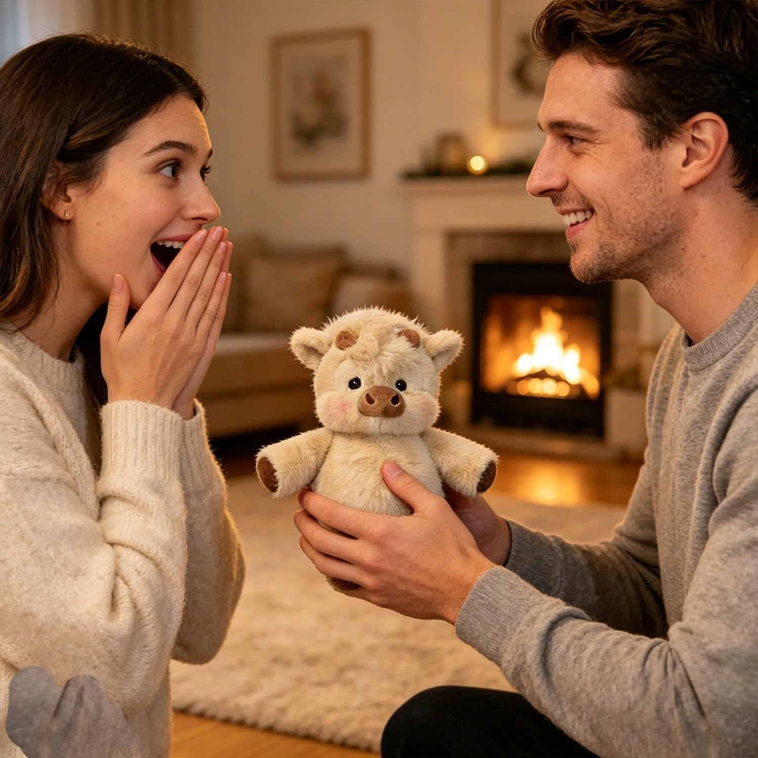 Adorable Jouet en Peluche Vache Qui Coure, Animal en Peluche Doux et Duveteux, Peluches Qui Courent, Peluche Que Corre, Vaquita Que Corre, Jouet Doux en Coton 30 cm pour Enfants et Adultes