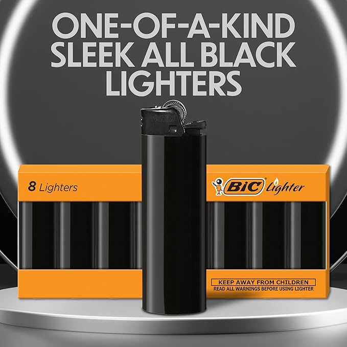 Encendedores BIC Maxi Pocket, Paquete de 8, Negro miniatura 3