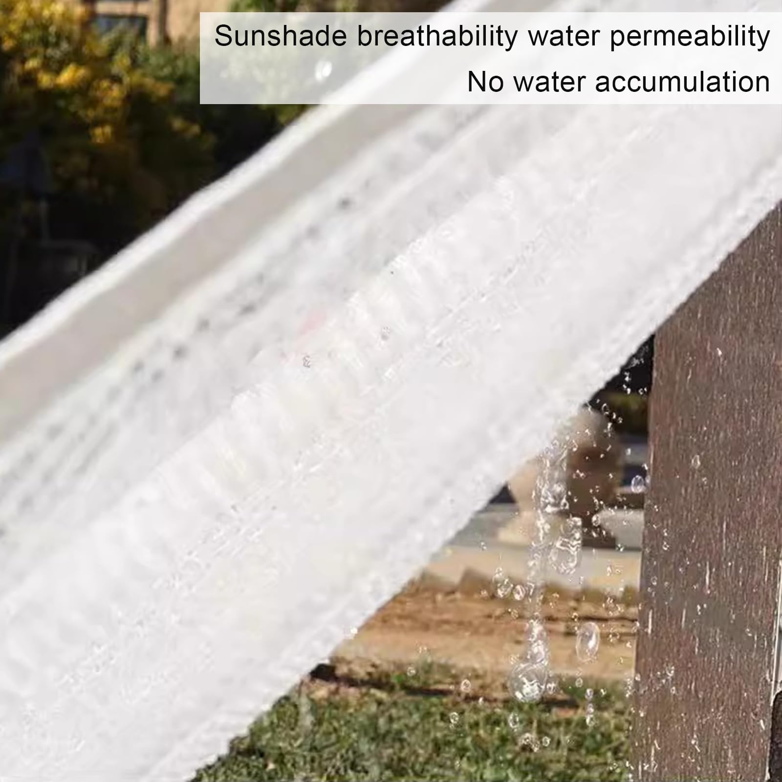 50% żywica UV e siatka z przelotkami zewnętrzny filtr przeciwsłoneczny do roślin szklarniowych kurczaka 3 x 4 m (9,9 x 13,1 ft) biała