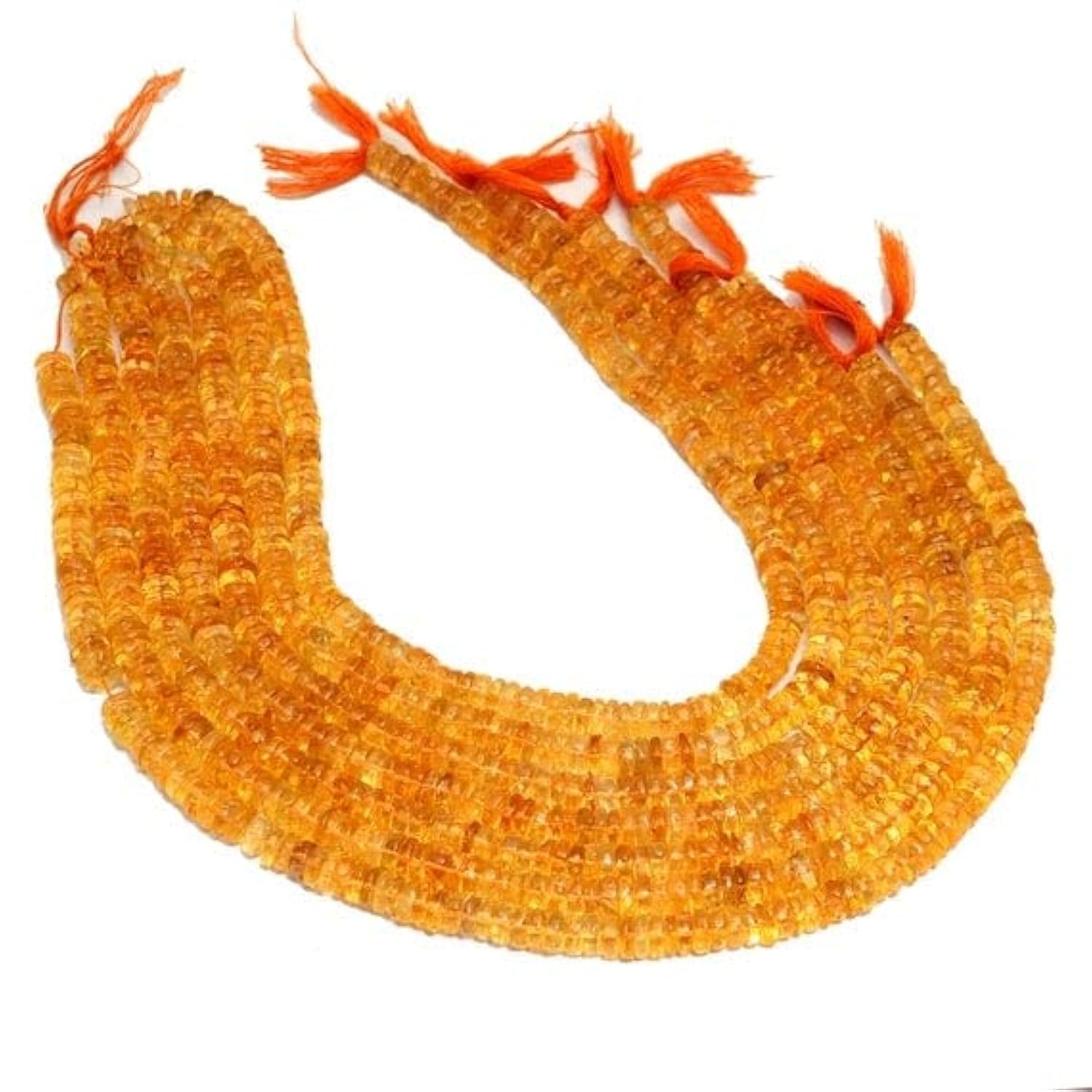 Citrine Heishi perles naturelles en rondelle jaune de 7-8mm pour bijoux