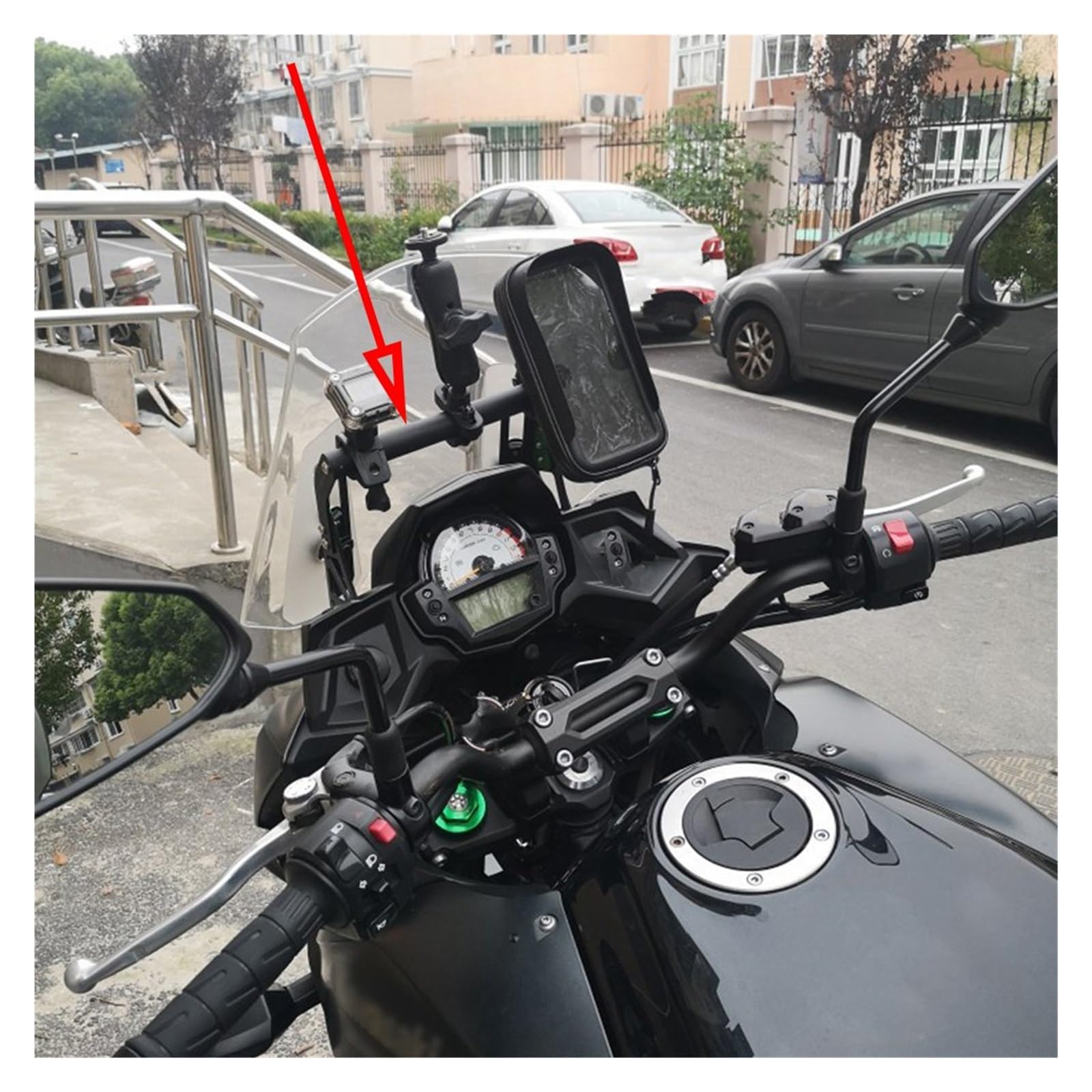 Motocyklowy uchwyt na telefon uchwyt do montażu GPS dla KLE650 do KLE 650 2015-2021 akcesoria motocyklowe uchwyt na telefon wsparcie nawigacji GPS wspornik płyty